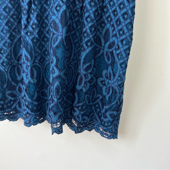 NWT Free People One Million Lovers Blue Lace Mini Dress - Picture 7 of 9